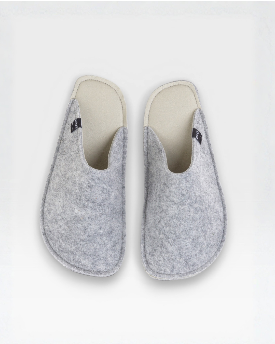 Pantofole uomo in feltro grigio chiaro