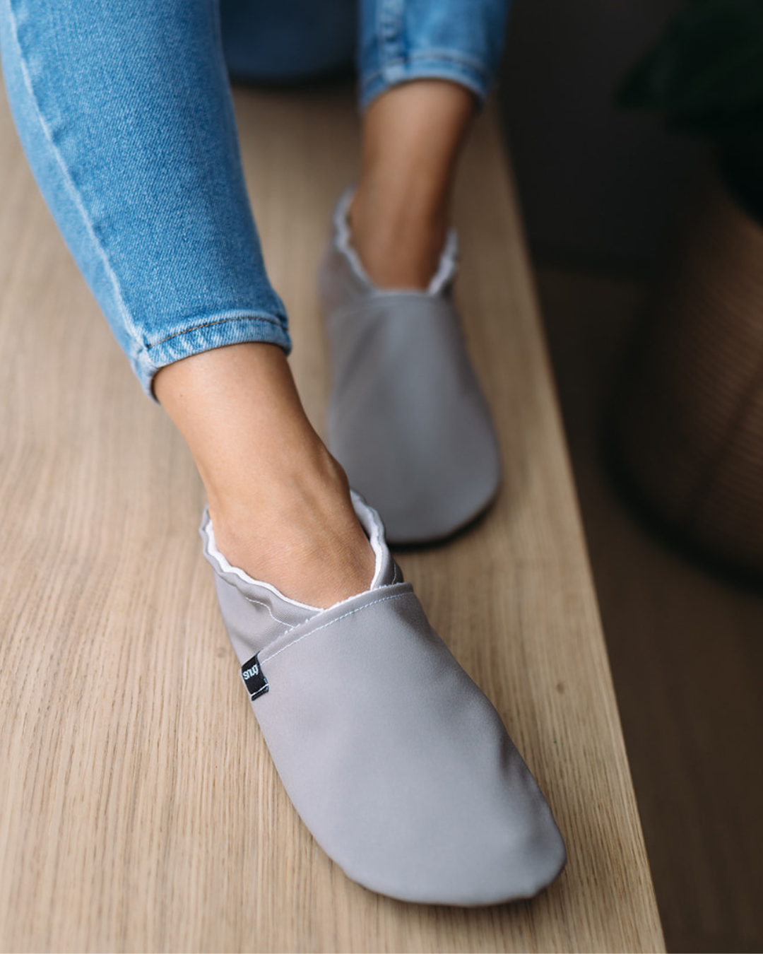 Pantofole barefoot donna grigio pietra