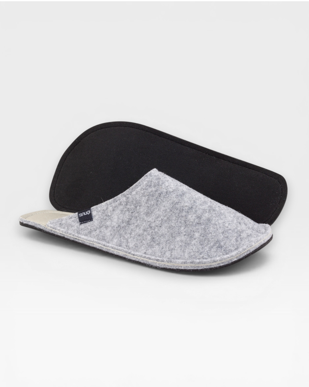Pantofole uomo in feltro grigio chiaro