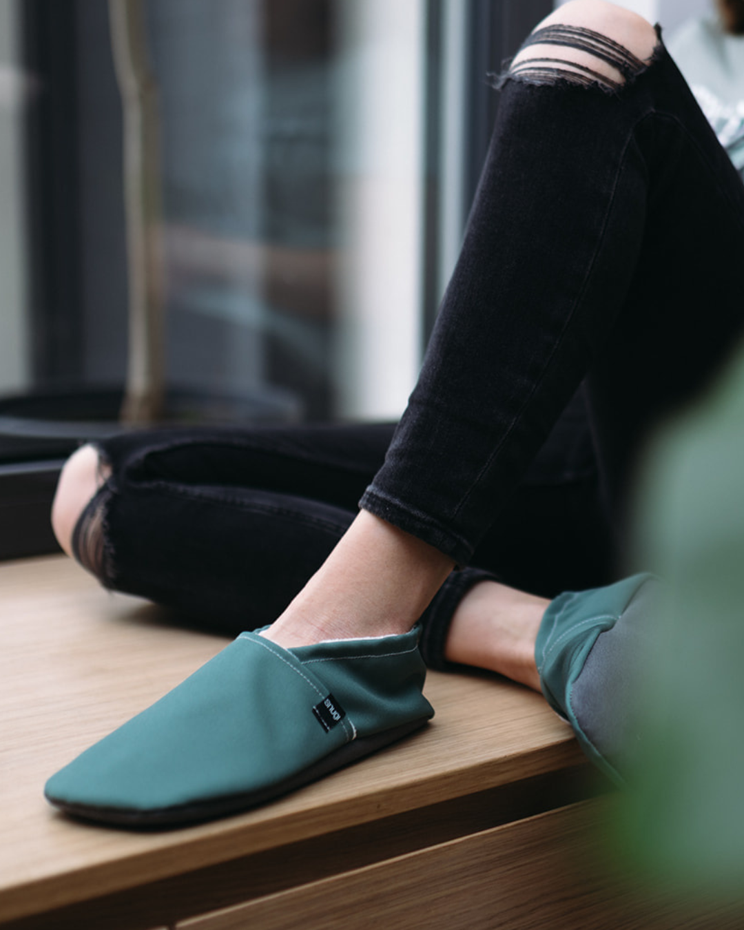 Pantofole barefoot donna verde oliva