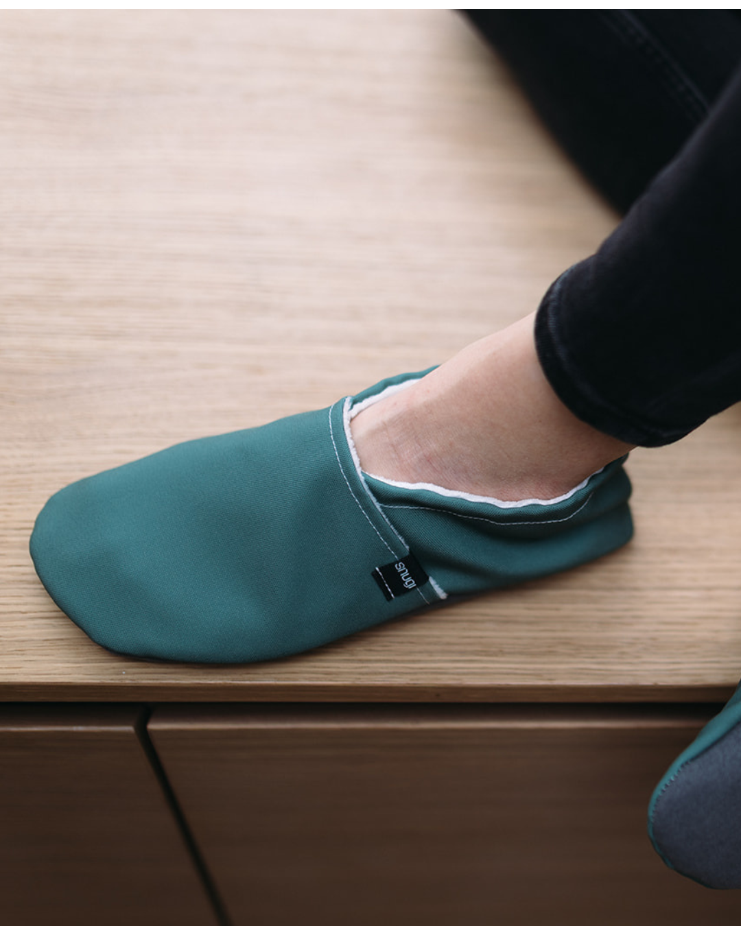 Pantofole barefoot donna verde oliva