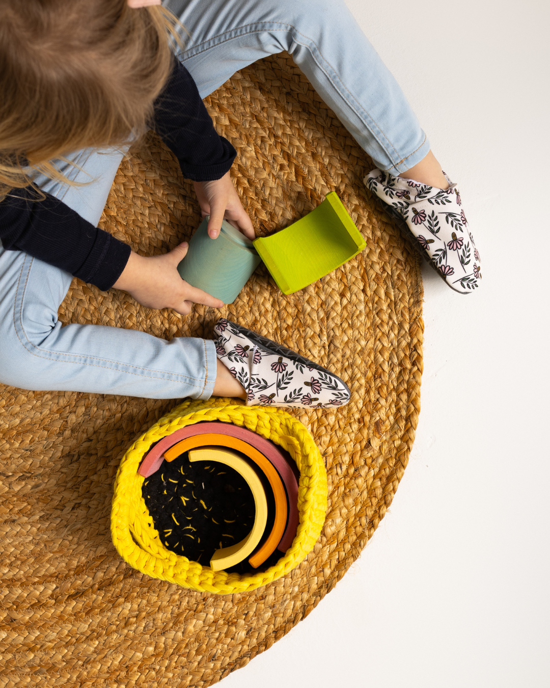 Scarpe barefoot Fiori su bianco