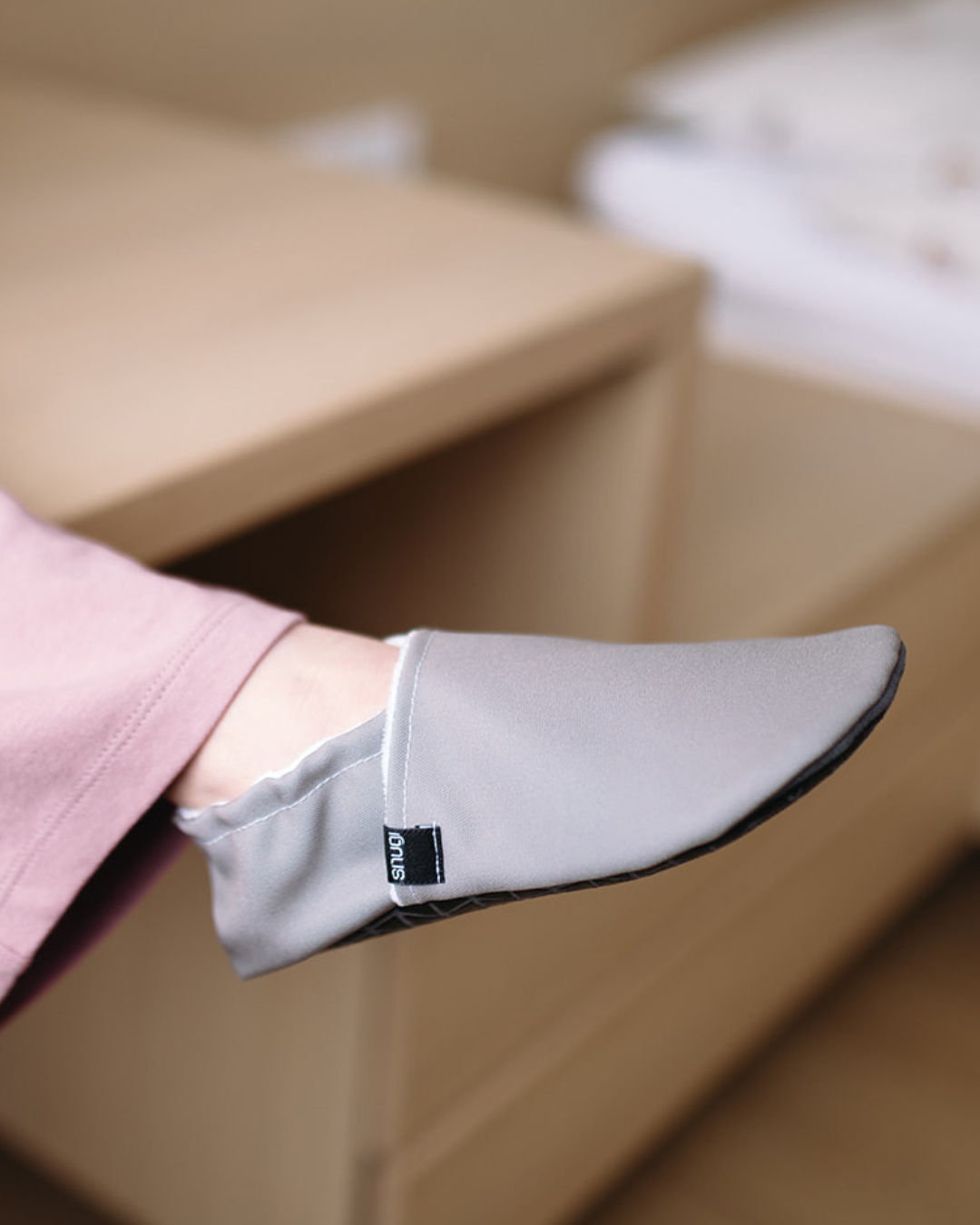 Pantofole barefoot grigio pietra